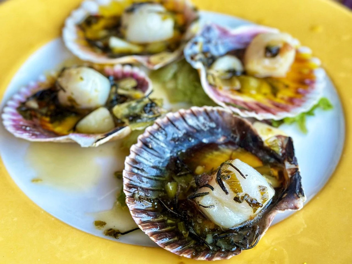 Vieiras à provençal do restaurante Papaguth, em Vitória