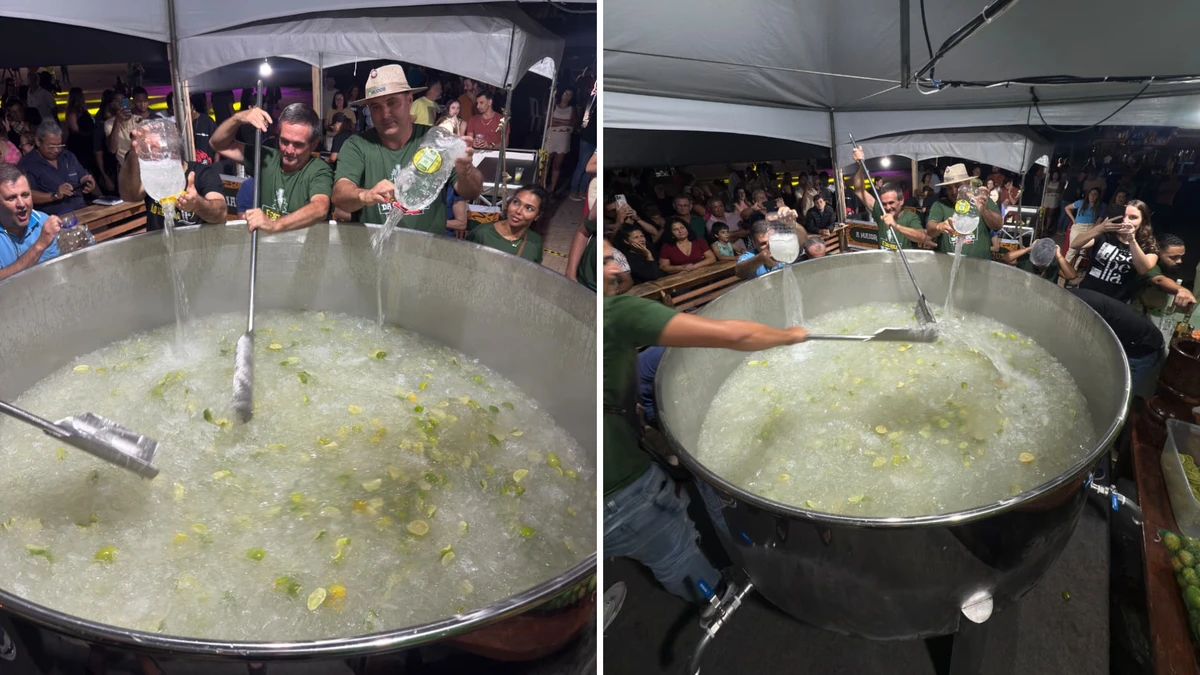 Caipirinha gigante em São Roque do Canaã