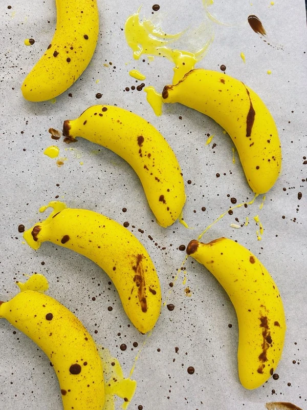Entremet de banana da Pepe Pâtisserie, em Pedra Azul