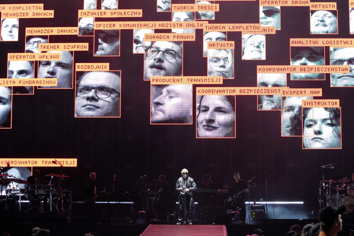 O grupo Massive Attack no festival Open'er, na Polônia, em julho de 2025