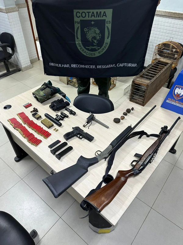 Armamento de caça é apreendido em Viana