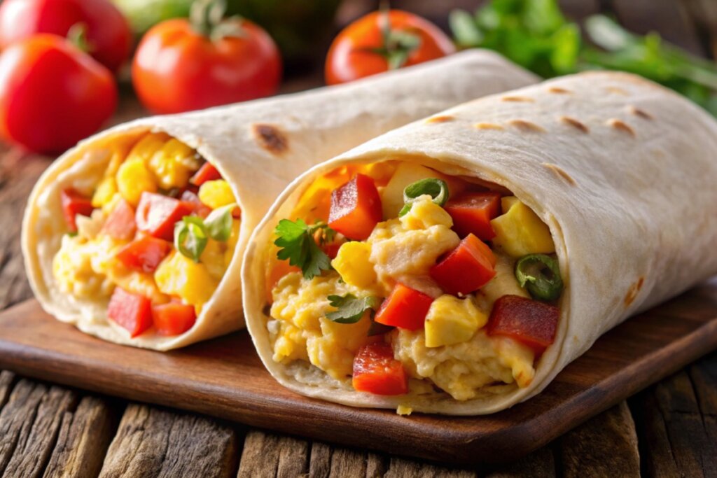 Wrap recheado com ovo e vegetais (Imagem: CreativeUniqueCanvas | Shutterstock)