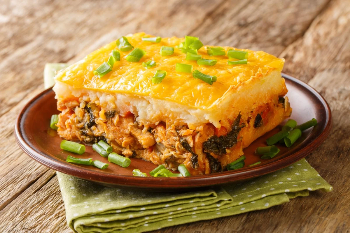 Escondidinho de frango com banana-da-terra