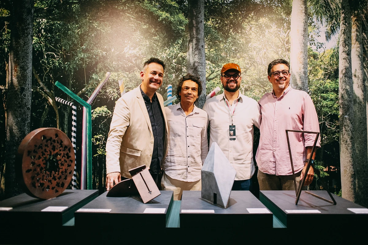 Fabrício Noronha, Secretário de Cultura do Espírito Santo; Cesar Oiticica, diretor do projeto Helio Oiticica; Lucas Padilha,  Secretário de Cultura do Rio de Janeiro; Sérgio Sá Leitão, Diretor do Instituto ArteCidadania