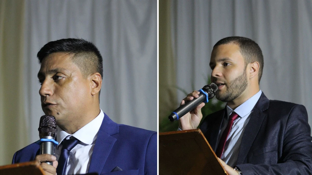 O prefeito de Pedro Canário, Kleilson Martins Rezende, e o vice, Denis Pereira Amâncio