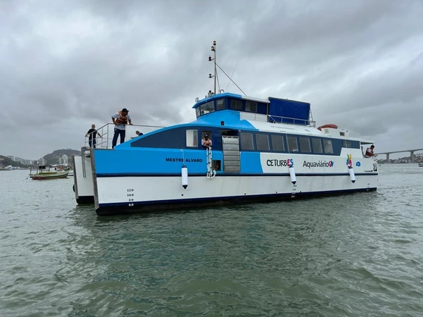 Quinto barco do Aquaviário, o Mestre Álvaro, foi inaugurado nesta sexta-feira (19).