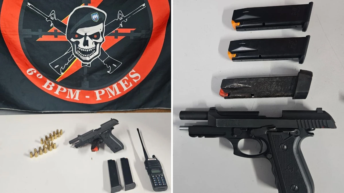 Material apreendido na ação da PM para prender Gustavo Cossi, que morreu em confronto com policiais