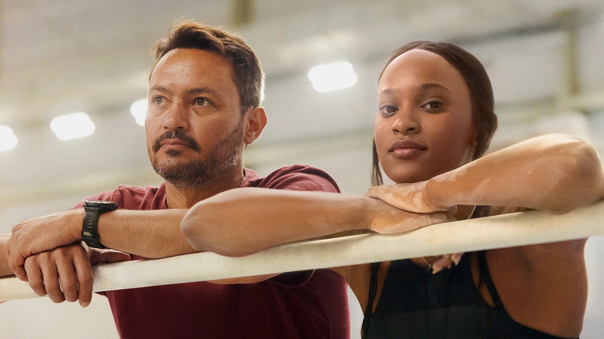 Rebeca Andrade e seu treinador