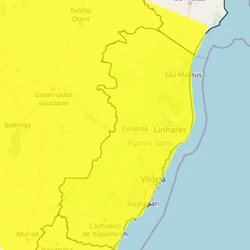Aviso meteorológico de tempo adverso foi emitido pelo Inmet nesta terça-feira (23)