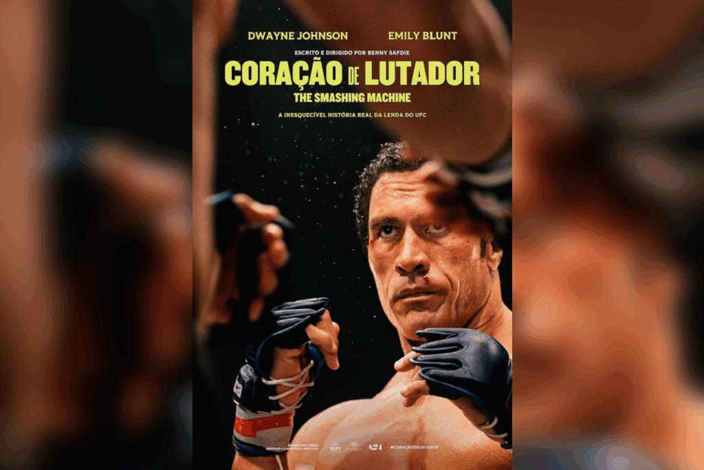 “Coração de Lutador: The Smashing Machine” traz Dwayne Johnson no papel intenso do lutador Mark Kerr em sua batalha dentro e fora do ringue (Imagem: Reprodução digital | A24)