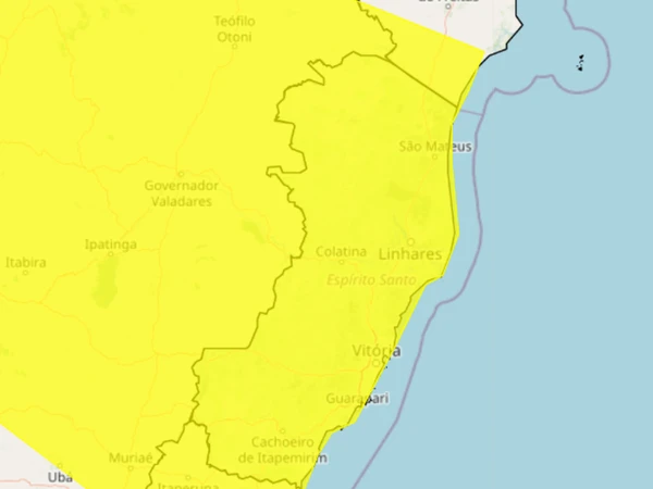 Inmet emite alerta de tempestade para todo o Espírito Santo, nesta terça-feira (23)