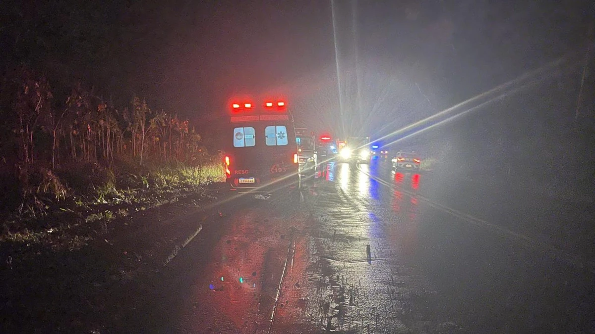 Ônibus que seguia para Vitória se envolve em acidente em Minas Gerais por Divulgação CBMMG