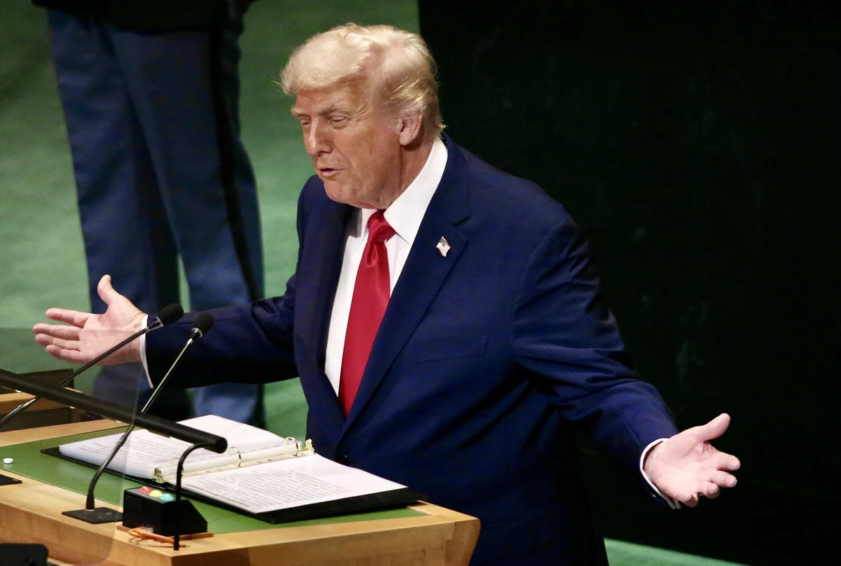 Presidente dos Estados Unidos, Donald Trump, discursa na Assembleia Geral da ONU