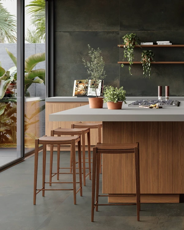 A Série Cais, da Coleção Horizontes da marca Eliane, traz efeitos digitais