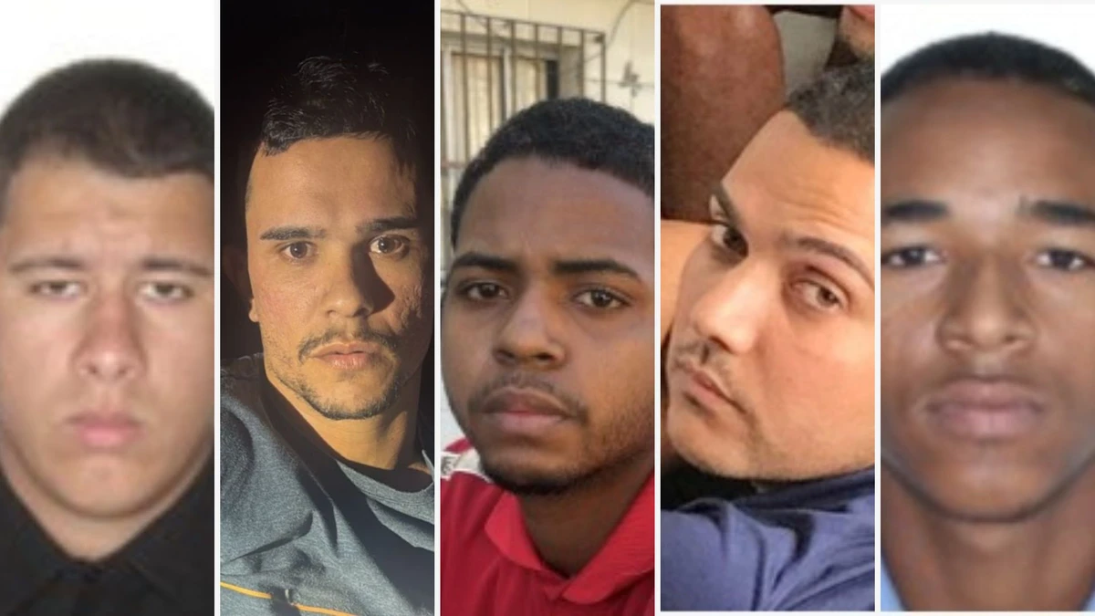 Marcos Gabriel Teixeira de Andrade, João Soares Pagoto Neto, João dos Santos Vitor Antunes, Luan Resende Buarque e Nicolas Azevedo Soares são suspeitos de participarem de homicídio em Jaburuna, em Vila Velha