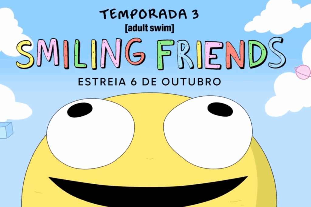 A animação “Smiling Friends” retorna em sua 3ª temporada com aventuras bizarras e humor subversivo (Imagem: Reprodução digital | adult swim)