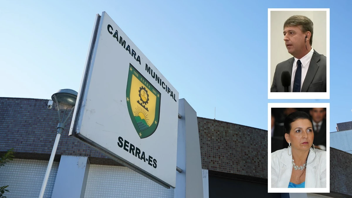 Ex-presidentes da Câmara da Serra, Rodrigo Caldeira e Neidia Pimentel