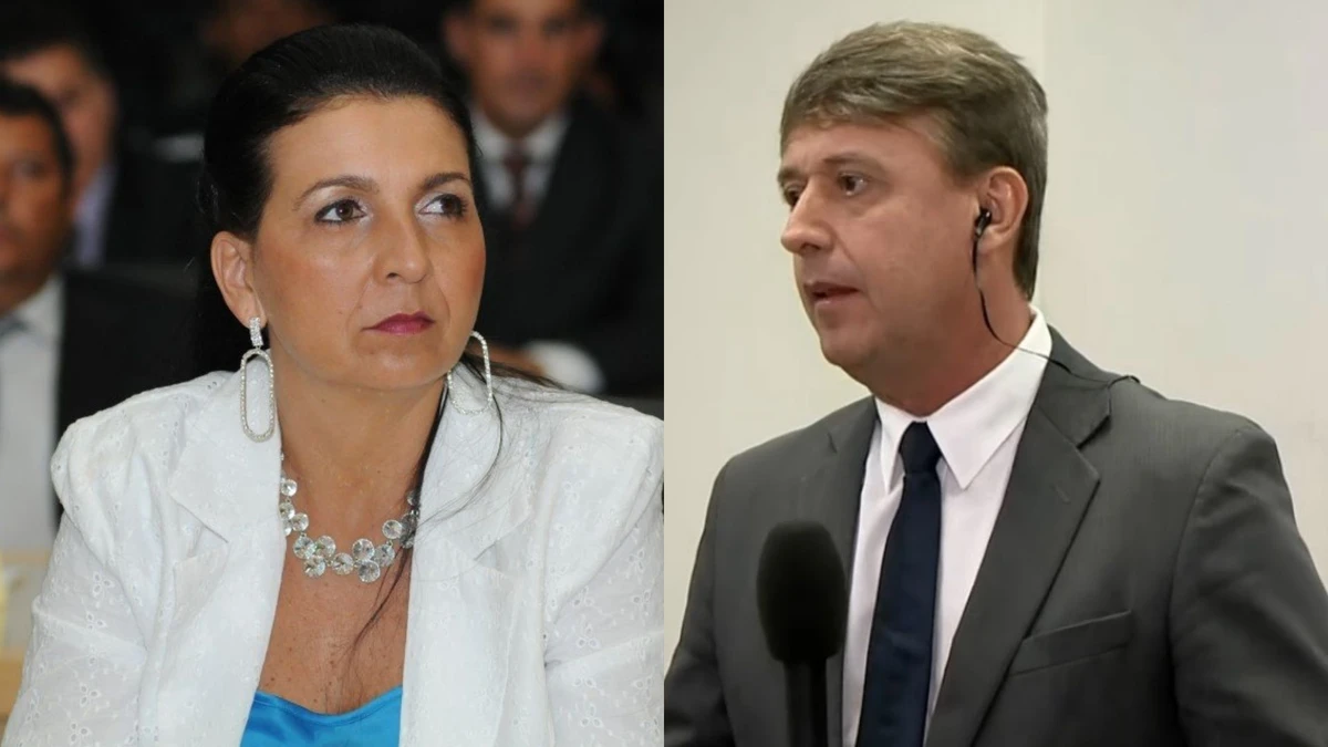 Neidia Maura Pimentel e Rodrigo Caldeira, ex-presidentes da Câmara da Serra