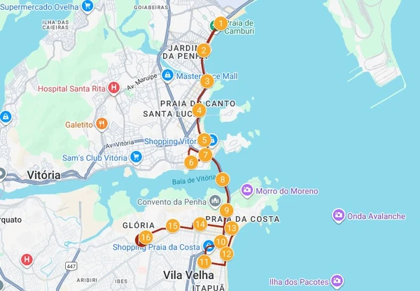 Percurso da 34ª Dez Milhas Garoto