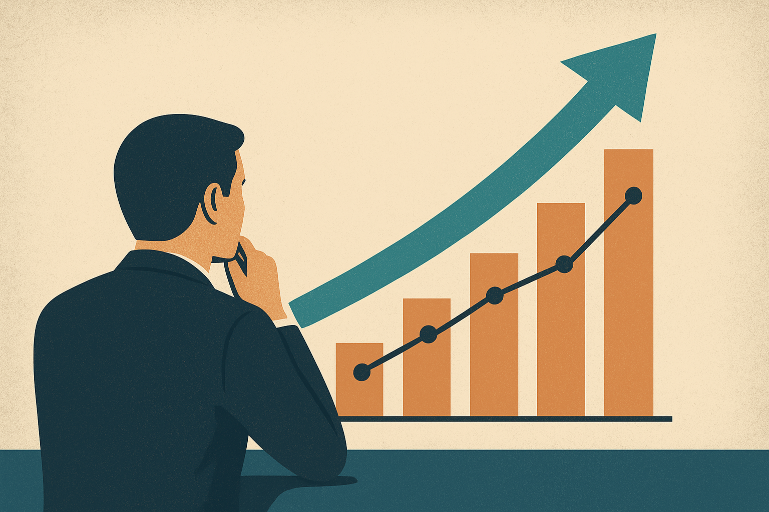 Apesar dos ganhos atuais da renda fixa, investidor já pondera os riscos de uma futura mudança no ciclo de juros. Crédito: Imagem gerada pelo ChatGPT