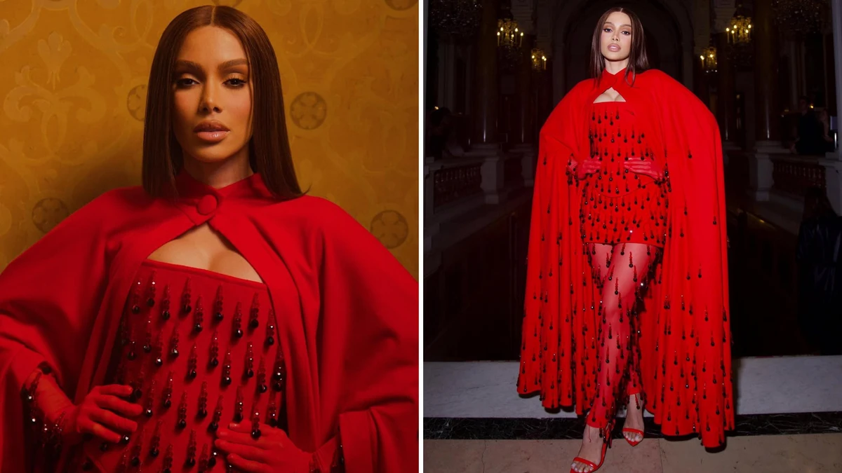 Anitta veste look exclusivo da capixaba Mayari Jubini na Paris Fashion Week