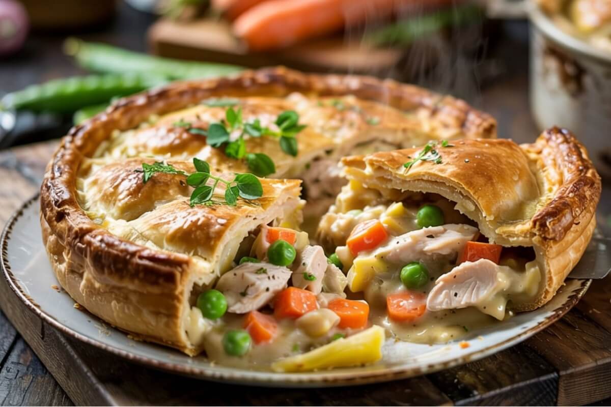 Empadão de frango com legumes (Imagem: Food is Love | Shutterstock)