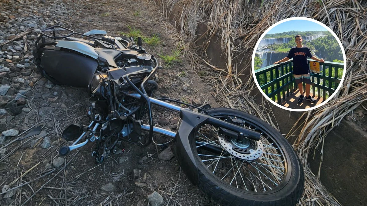 O jovem perdeu o controle da moto, saiu da pista e bateu em um poste