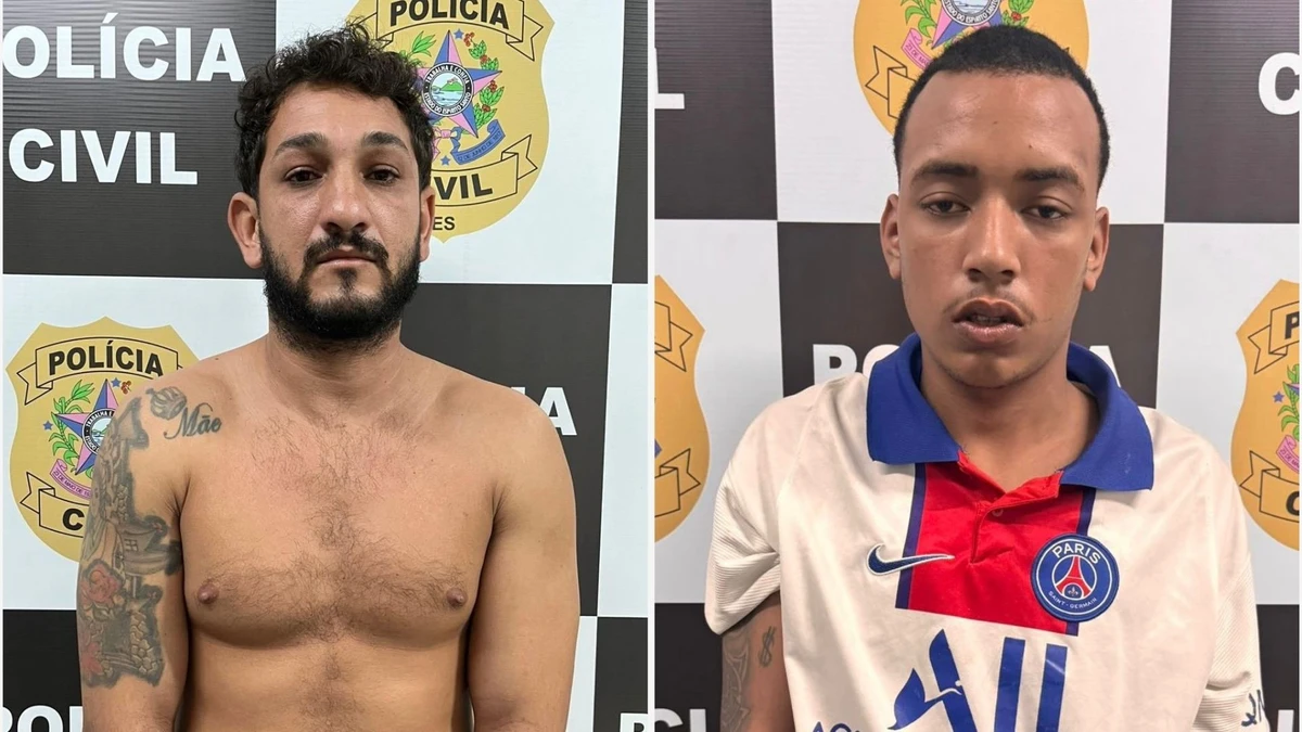 Os presos William dos Santos Pereira e Gabriel Santos da Silva