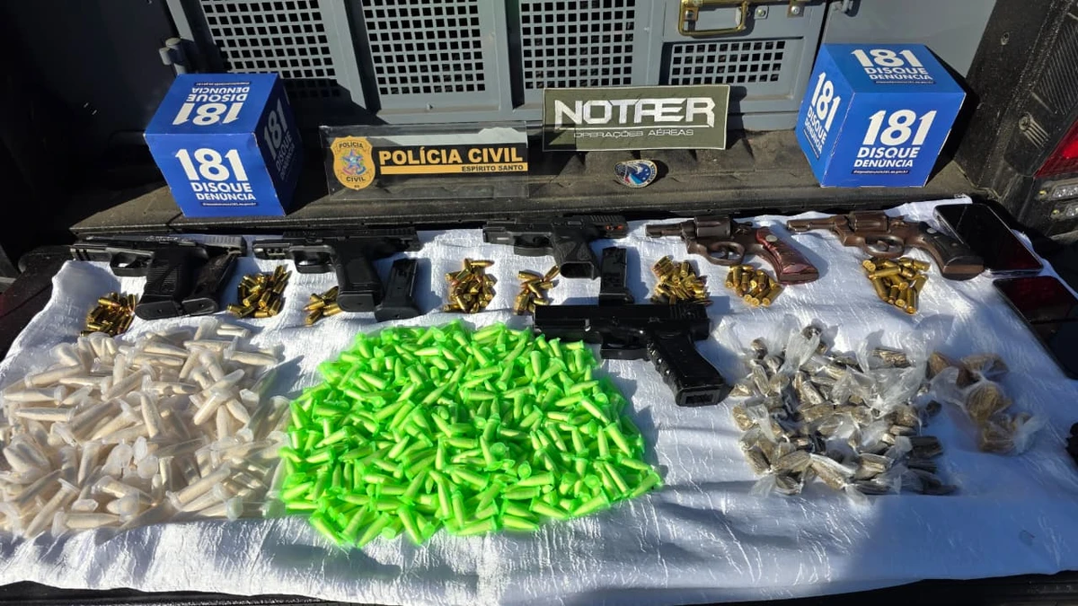 Operação Carapebus, na Serra, mira suspeitos de ataques a ônibus e tiroteios por Divulgação | Polícia Civil