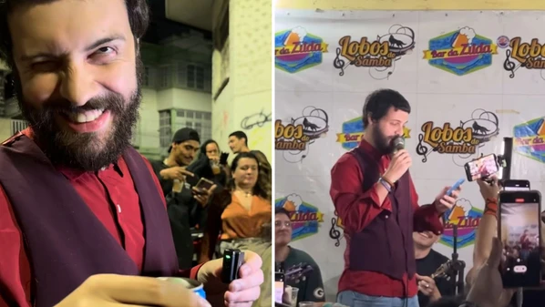 Por essa você não esperava! Com simpatia e irreverência, humorista bebeu drink capixaba e sambou para o público. E não parou por aí