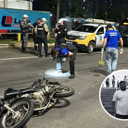 Rodrigo Peres da Silva, de 33 anos, fazia a passagem pelo corredor quando bateu em um carro, se desequilibrou e caiu na tarde de terça-feira
