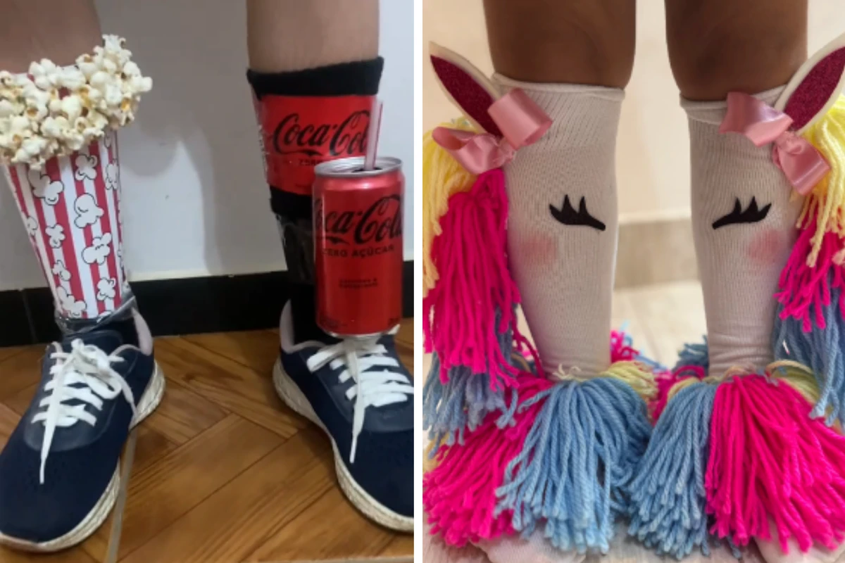 Meias inspiradas em cinema e unicórnio viralizam nas redes sociais