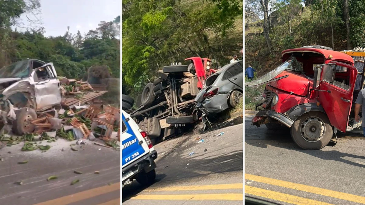 Acidente envolveu quatro veículos na Serra de Soturno, na ES 164