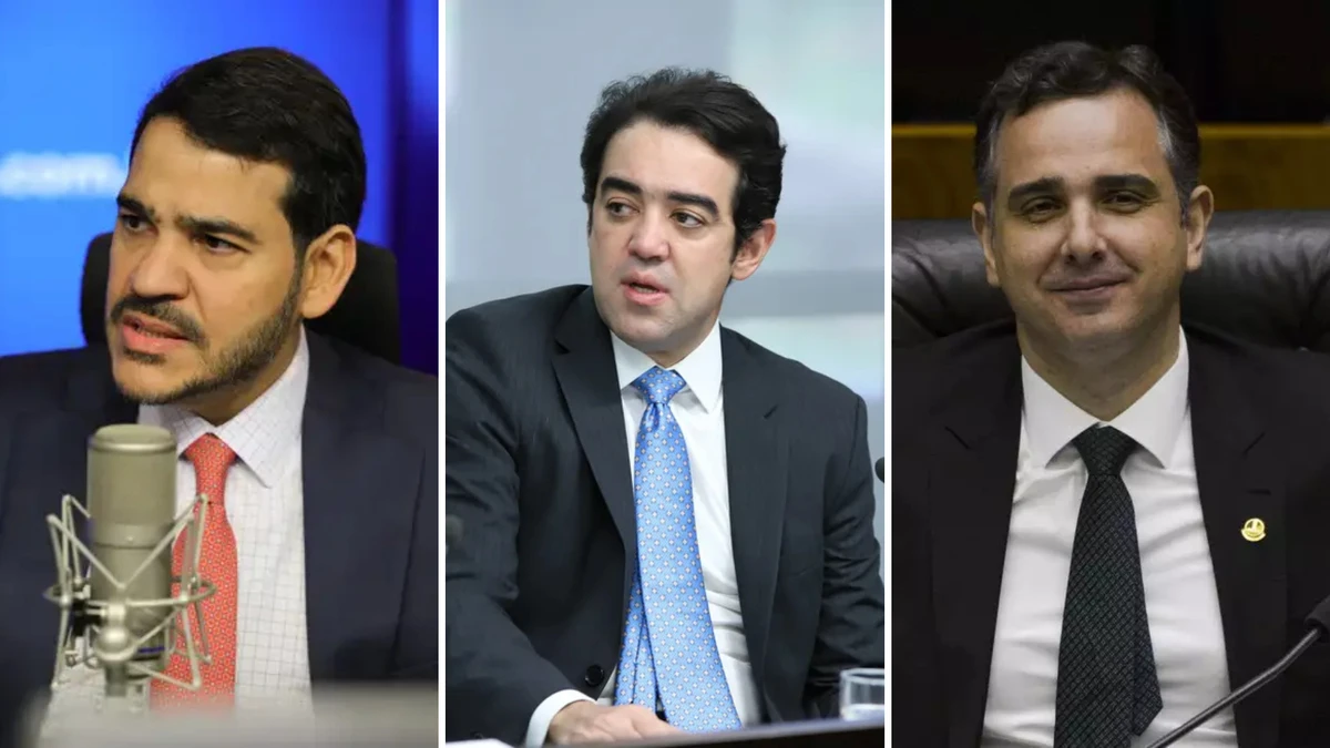 Jorge Messias, Bruno Dantas e Rodrigo Pacheco estão cotados para vaga de ministro do Supremo Tribunal Federal (STF)