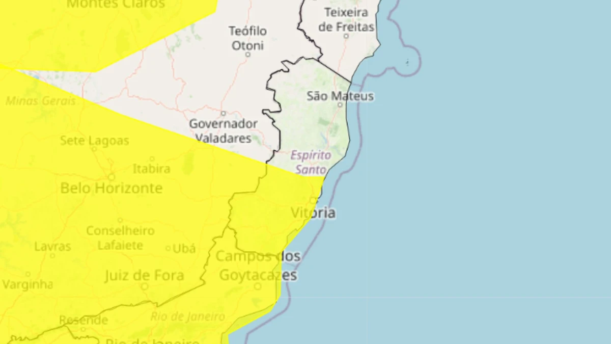 Cidades do Espírito Santo receberam novo alerta de chuvas neste final de semana