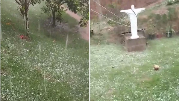 Vídeo foi registrado no Distrito de Conceição do Muqui, por volta das 17 horas desta terça-feira (14)