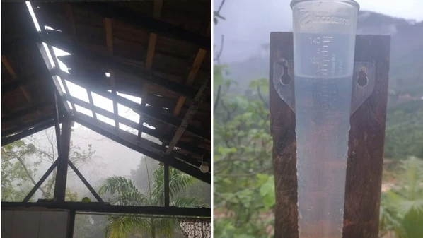 Pluviômetro na localidade de Rio Claro registrou 120 milímetros de precipitação — volume alto para pouco intervalo de tempo