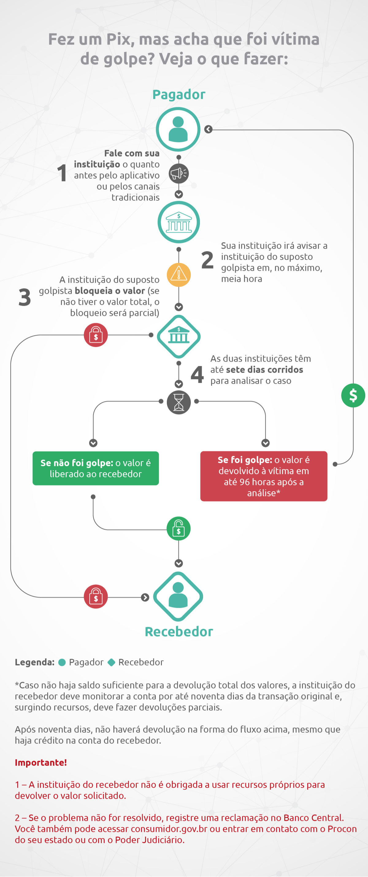 Passo a passo da contestação de Pix. Crédito: Banco Central do Brasil