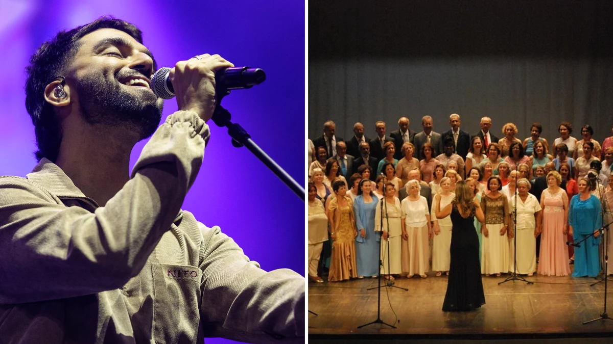 Silva canta com coral de idosos em espetáculo no ES