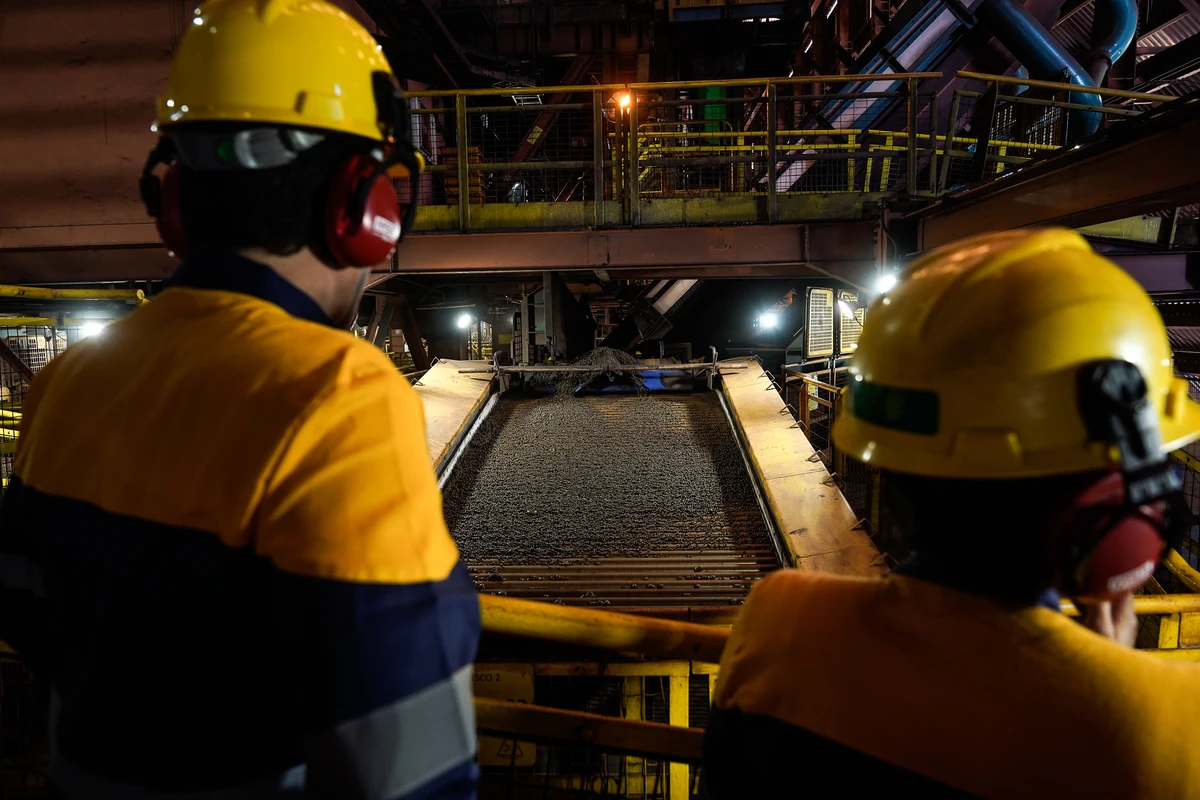 Usina de produção de pelotas de minério de ferro da Samarco, em Anchieta