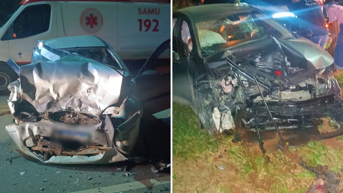 Carros batem de frente e carona morre em Castelo 