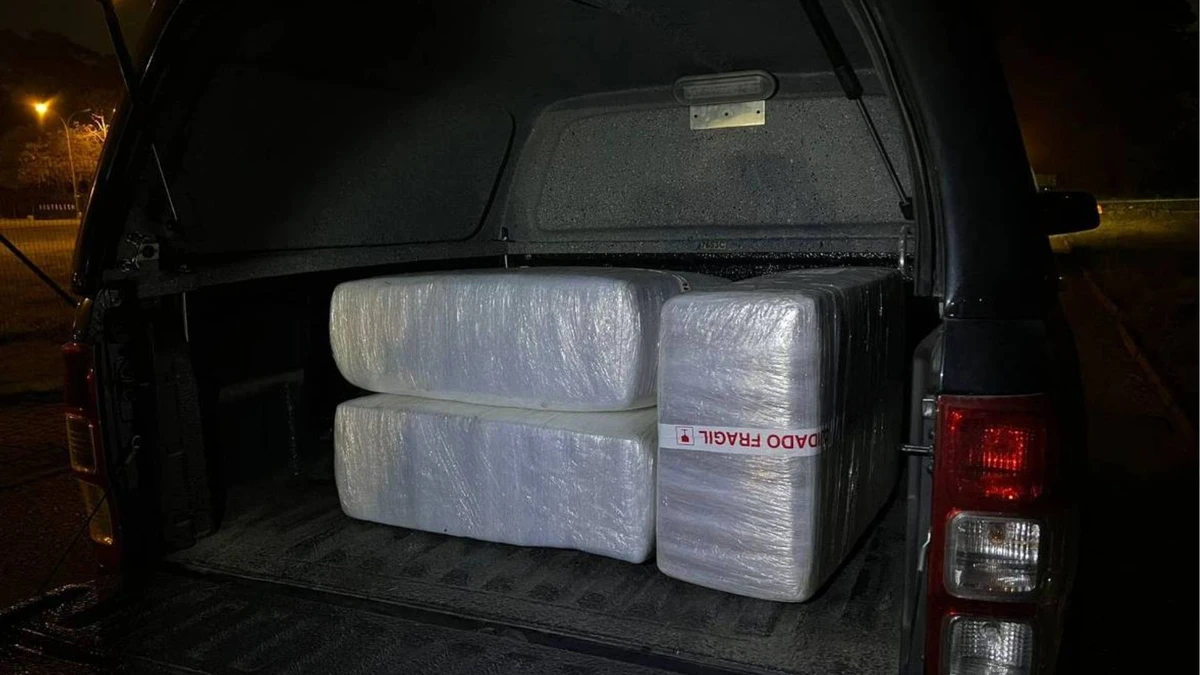 Cocaína que seria levada para a África do Sul em junho de 2025