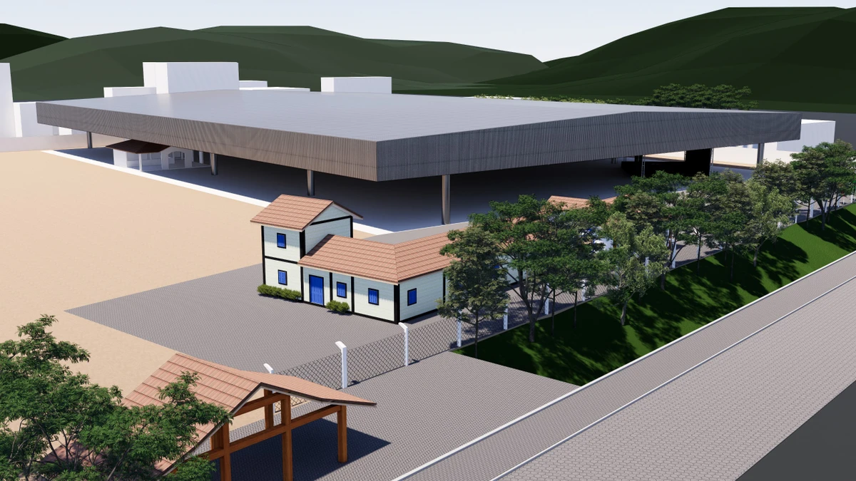 Projeção mostra como ficará novo Polentão, em Venda Nova do Imigrante por Divulgação/Prefeitura de Venda Nova do Imigrante