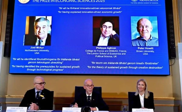 Anúncio dos vencedores do Prêmio Nobel de Economia de 2025 
