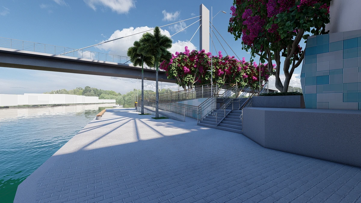 Como vai ficar área embaixo da Ponte da Passagem após reurbanização por Prefeitura de Vitória