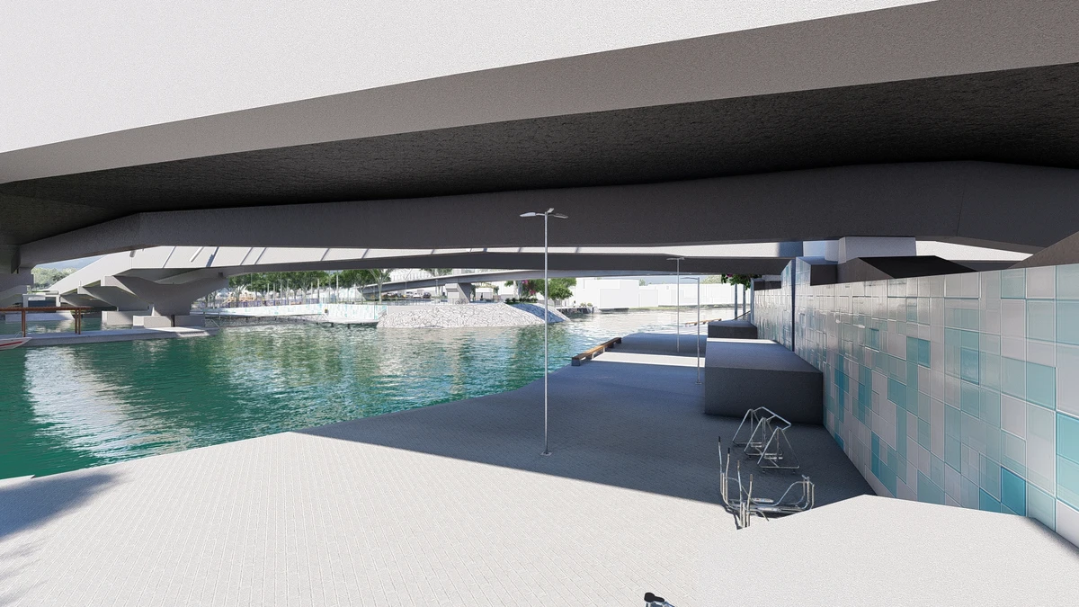 Como vai ficar área embaixo da Ponte da Passagem após reurbanização por Prefeitura de Vitória