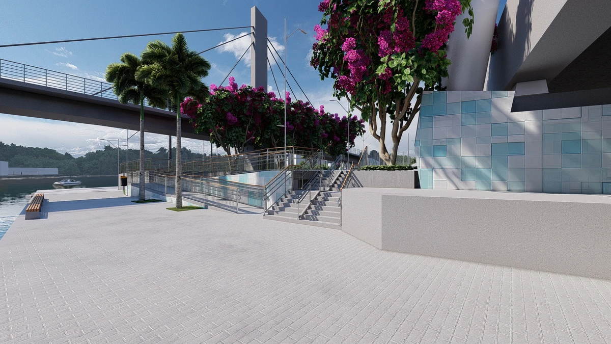 Como vai ficar área embaixo da Ponte da Passagem após reurbanização por Prefeitura de Vitória