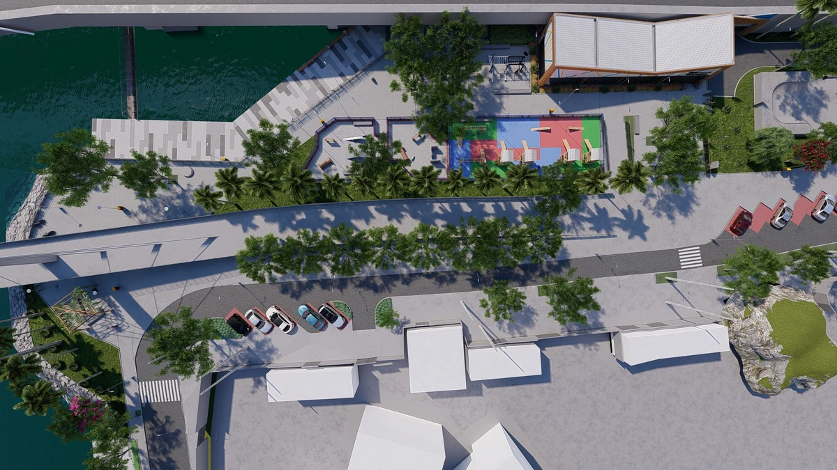 Como vai ficar área embaixo da Ponte da Passagem após reurbanização por Prefeitura de Vitória