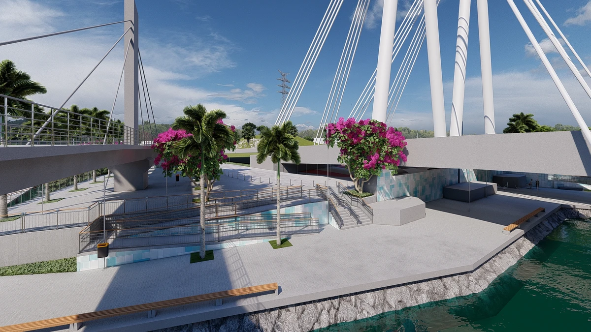 Como vai ficar área embaixo da Ponte da Passagem após reurbanização