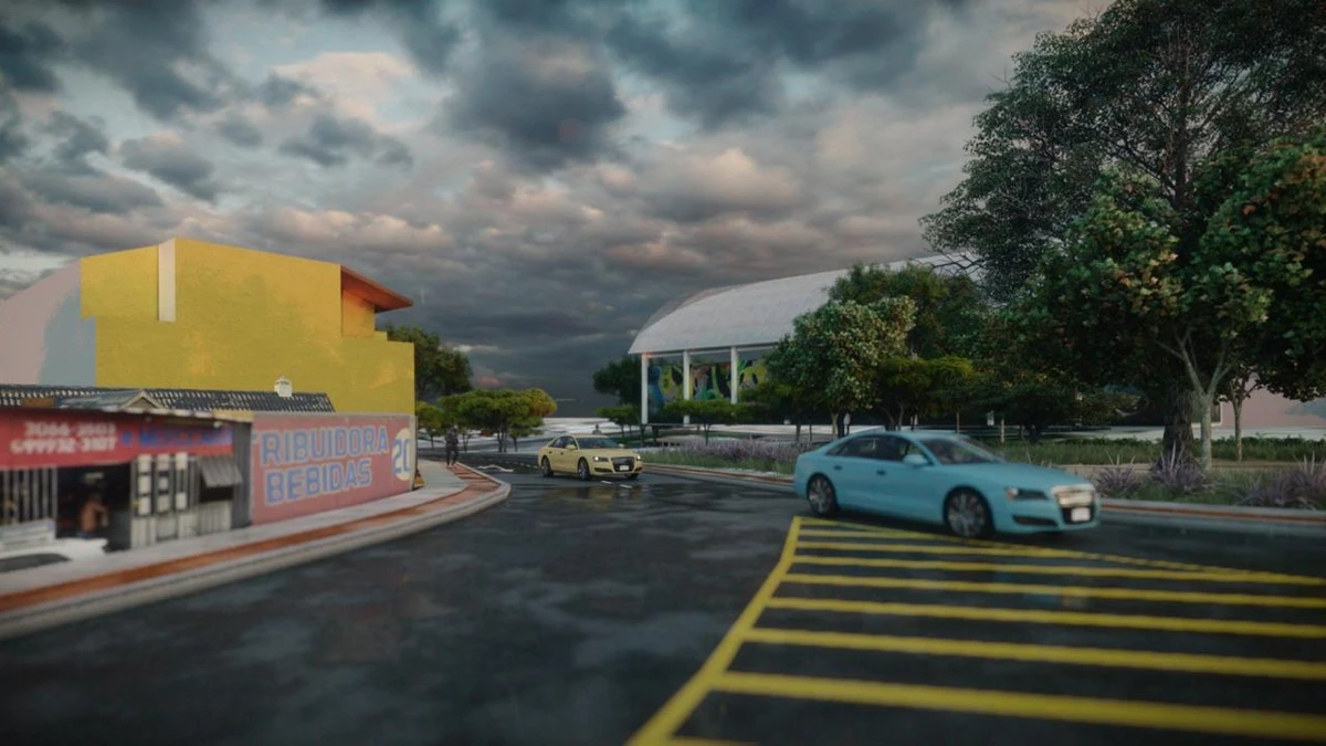 Projeção mostra como vai ficar o trânsito em Feu Rosa, na Serra por Divulgação/PMS